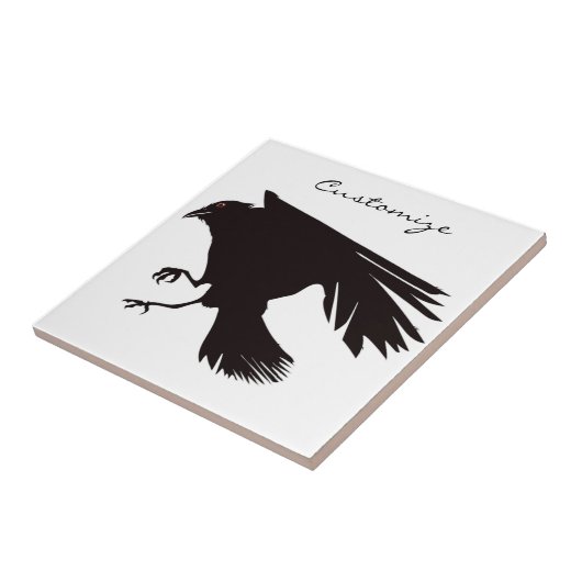 Black Raven Flying Thunder_Cove Fliese (Seite)