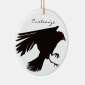 Black Raven Flying Thunder_Cove Keramik Ornament (Rechts)
