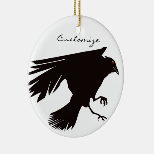 Black Raven Flying Thunder_Cove Keramik Ornament (Rechts)