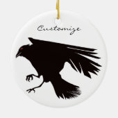 Black Raven Flying Thunder_Cove Keramik Ornament (Hinten)