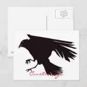 Black Raven Flying Thunder_Cove Postkarte (Vorne/Hinten)