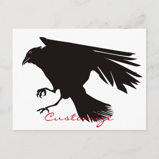 Black Raven Flying Thunder_Cove Postkarte (Vorderseite)