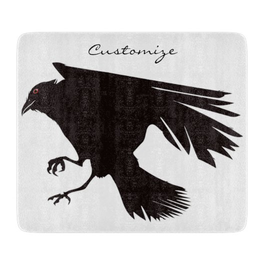 Black Raven Flying Thunder_Cove Schneidebrett (Vorderseite)