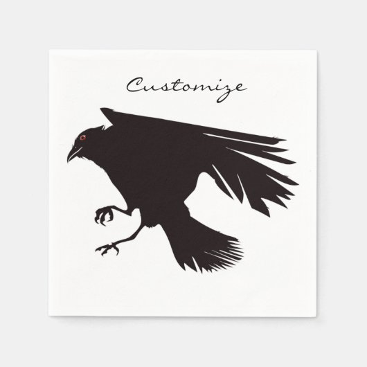 Black Raven Flying Thunder_Cove Serviette (Vorderseite)