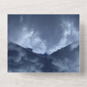 Black Raven Full Moon Night Sky All In One Einladung (Rückseite)