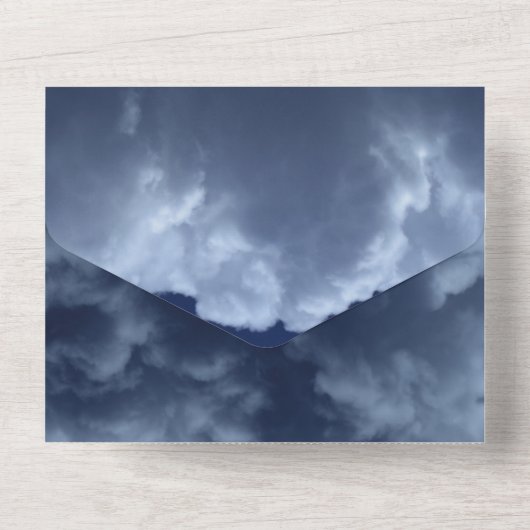 Black Raven Full Moon Night Sky All In One Einladung (Rückseite)