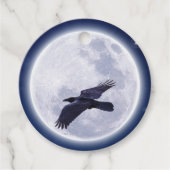 Black Raven Full Moon Night Sky Geschenkanhänger (Vorderseite)