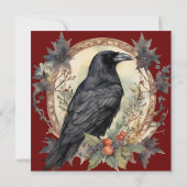 Black Raven Goth Wedding Einladung (Rückseite)