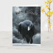 Black Raven Gothday Karte (Gelbe Blume)