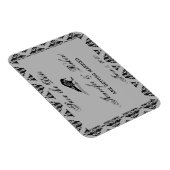 Black Raven Gothic Frame Save the Date Magnet (Rechte Seite)