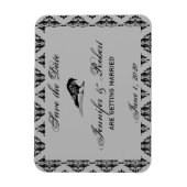 Black Raven Gothic Frame Save the Date Magnet (Vertikal)