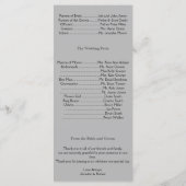 Black Raven Gothic Frame Wedding Program Programm (Rückseite)