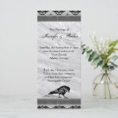 Black Raven Gothic Frame Wedding Program Programm (Stehend Vorderseite)