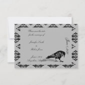 Black Raven Gothic Frame Wedding Save the Date (Vorderseite)