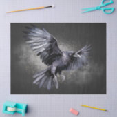 Black Raven Gothic Watercolor Seidenpapier (Basteln)