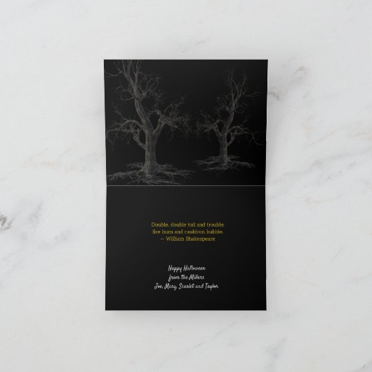 Black Raven Halloween Karte (Innenseite)