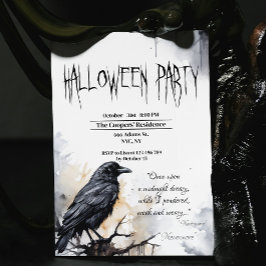 Black Raven Halloween-Party Einladung