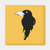 Black Raven Illustration Magnet (Vorne)