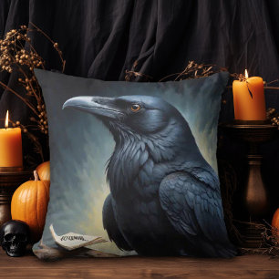 Black Raven Kissen