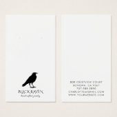 Black Raven Logo Earring Juwelen Display Card (Vorne & Hinten)