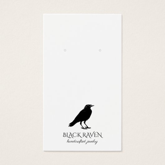 Black Raven Logo Earring Juwelen Display Card (Vorderseite)