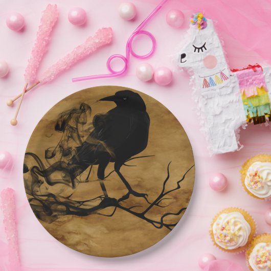 Black Raven Magic Halloween-Party Pappteller (Party)