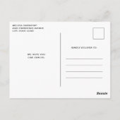 Black Raven mit Blume Gothday Einladung Postkarte (Rückseite)