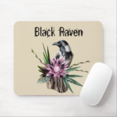 Black Raven Mousepad (Mit Mouse)