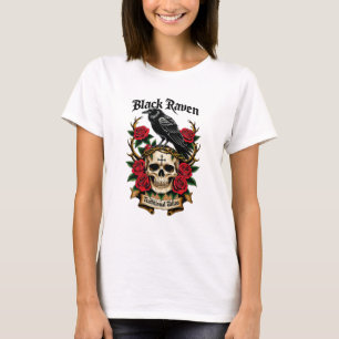 Black Raven Mysterious Gothic T - Shirt