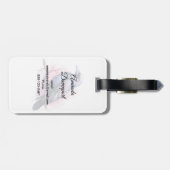 Black Raven on a Branch Illustration Gepäckanhänger (Rückseite horizontal)