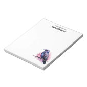 Black Raven on a Branch Illustration Notizblock (Rotiert)