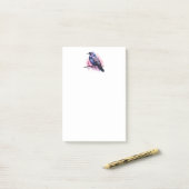 Black Raven on a Branch Illustration Post-it Klebezettel (Auf Schreibtisch)