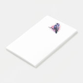 Black Raven on a Branch Illustration Post-it Klebezettel (angewinkelt)