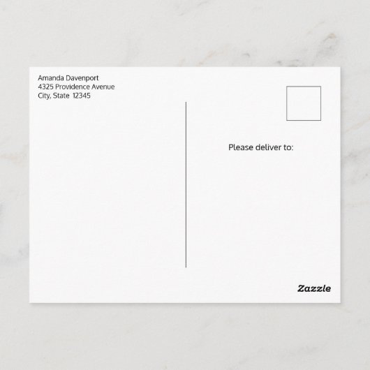 Black Raven on a Branch Illustration Postkarte (Rückseite)