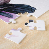 Black Raven on a Branch Illustration Puzzle (Seite)