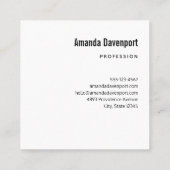 Black Raven on a Branch Illustration Quadratische Visitenkarte (Rückseite)