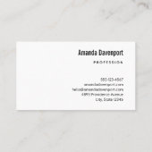 Black Raven on a Branch Illustration Visitenkarte (Rückseite)