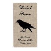 Black Raven on Burlap Beer Label (Vorne)