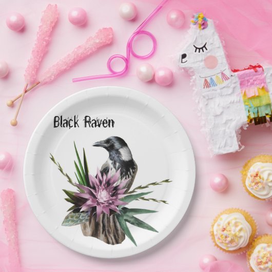Black Raven Pappteller (Party)