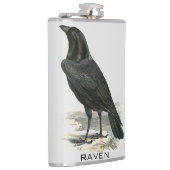 Black Raven Personalize Name Flask Flachmann (Rechts)