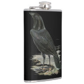 Black Raven Personalize Name Flask Flachmann (Rechts)