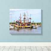 Black Raven Pirate Ship Wrapped Canvas Leinwanddruck (Insitu (Holzboden))
