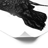 Black Raven Print Fotodruck (Ecke)