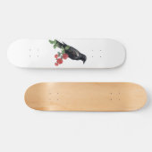 Black Raven & Red Roses Skate Deck Skateboard (Horizontal)