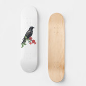 Black Raven & Red Roses Skate Deck Skateboard (Vorderseite)