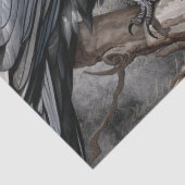 Black Raven Rose Whimsical Seidenpapier (Detail)