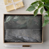 Black Raven Rose Whimsical Seidenpapier (Geschenk)