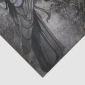 Black Raven Rose Whimsical Seidenpapier (Detail)