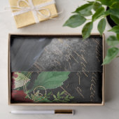 Black Raven Rose Whimsical Seidenpapier (Geschenk)