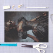 Black Raven Steampunk Vintage Viktorianische Lady Seidenpapier (Handwerk)